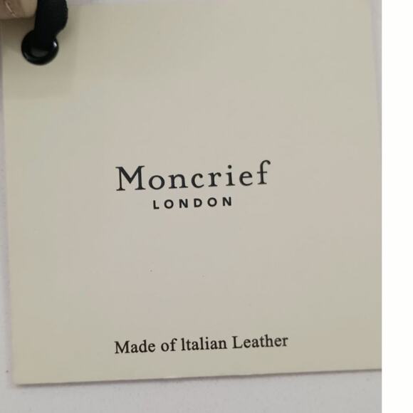 NWT Moncrief London Tillie luxury Italian leather wallet, Sesame. MSRP $360 - Picture 4 of 12